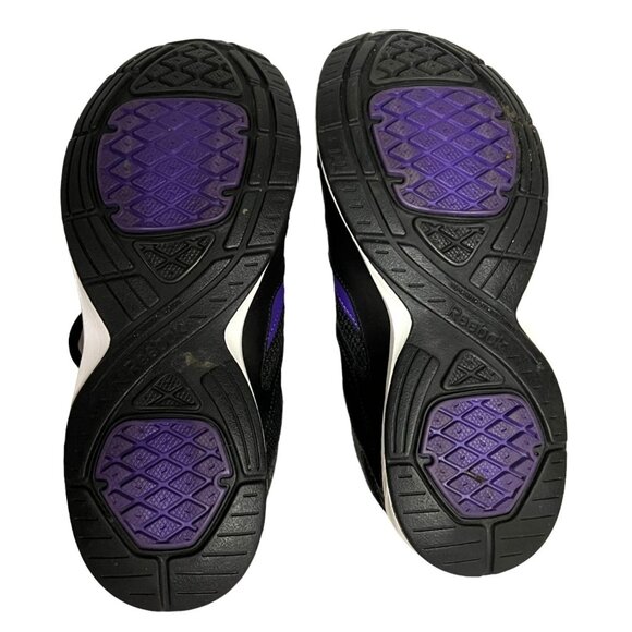 Reebok Womens Athletic Sneakers Black & Purple Size 7.5 Mesh & Leather Uppers - Picture 3 of 7